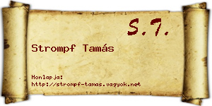 Strompf Tamás névjegykártya